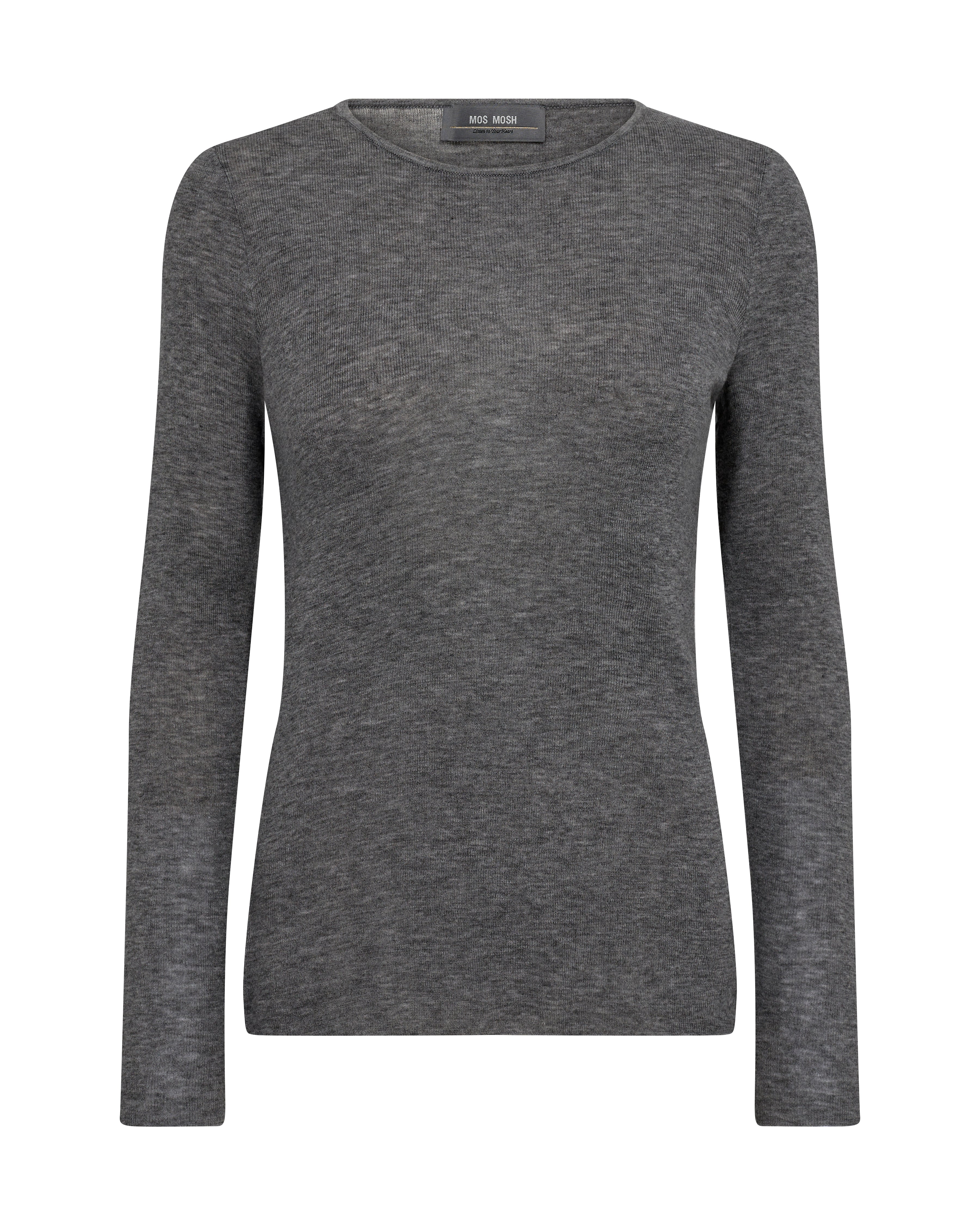 Bouch O-neck striktrøje - Sharkskin